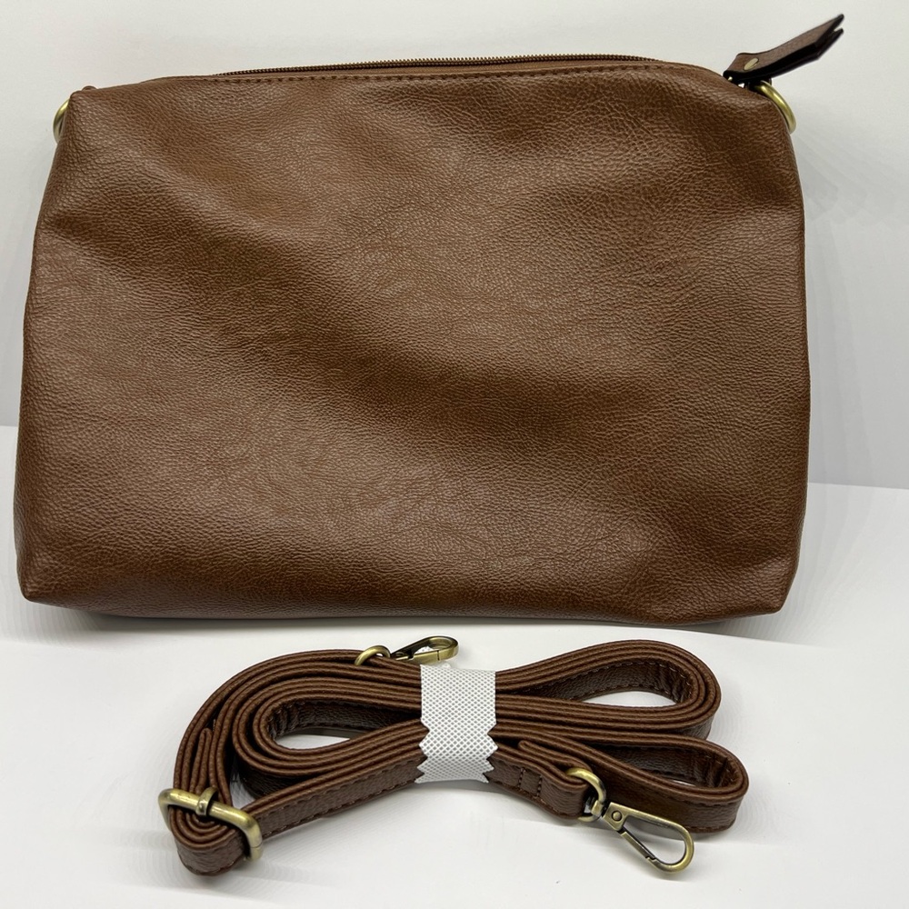 Joy Susan Brown Crossbody Bag with Detachable Strap